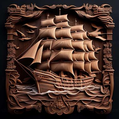 3D model Age of Sail 2 game (STL)